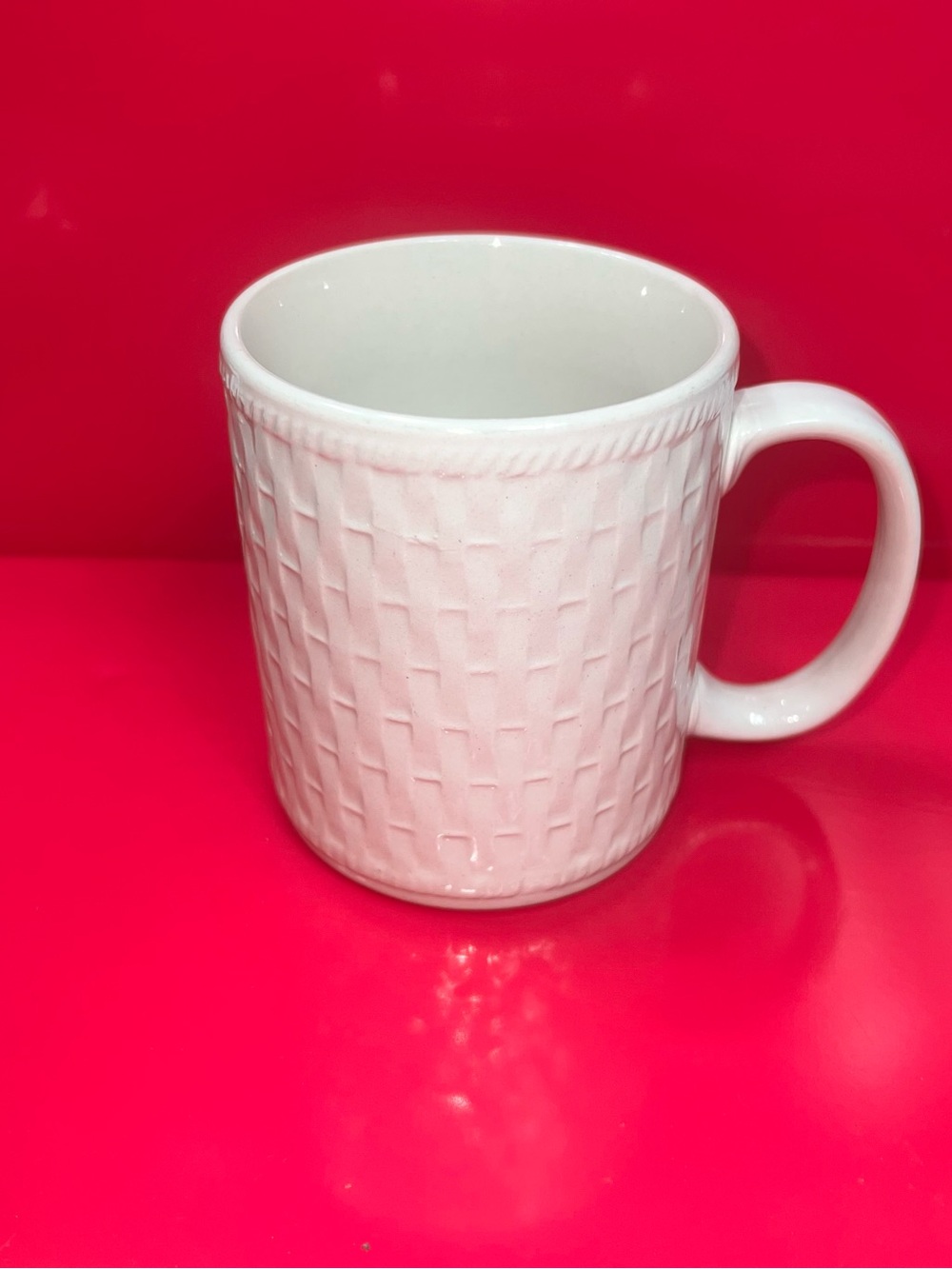 Pfaltzgraff White Textured Ceramic Mug